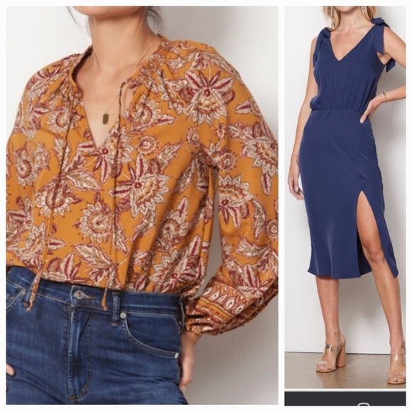 Evereve Dresses & Skirts - Lot of 2 Women's Evereve Small Floral Bouse & A Q New York Solana Dress New